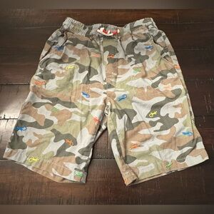BODEN Boys Pull-on Drawstring Camo Embroidered Shorts, Size: 12yrs 152cm